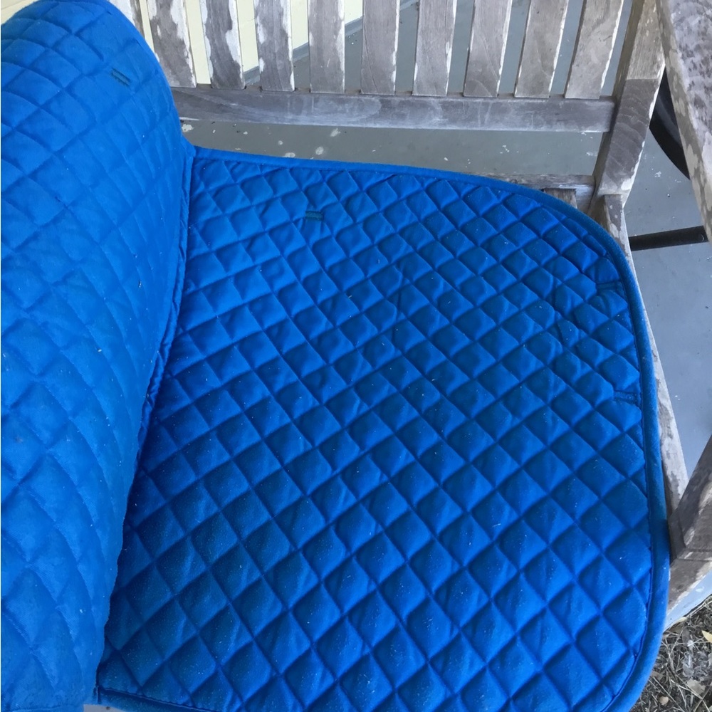 Centaur Blue Quilted English horse Saddle Pad - Picture 3 of 5